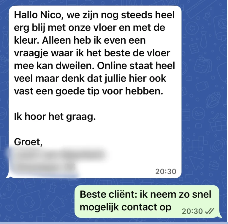 Blij met vloer review Uw Parketteur