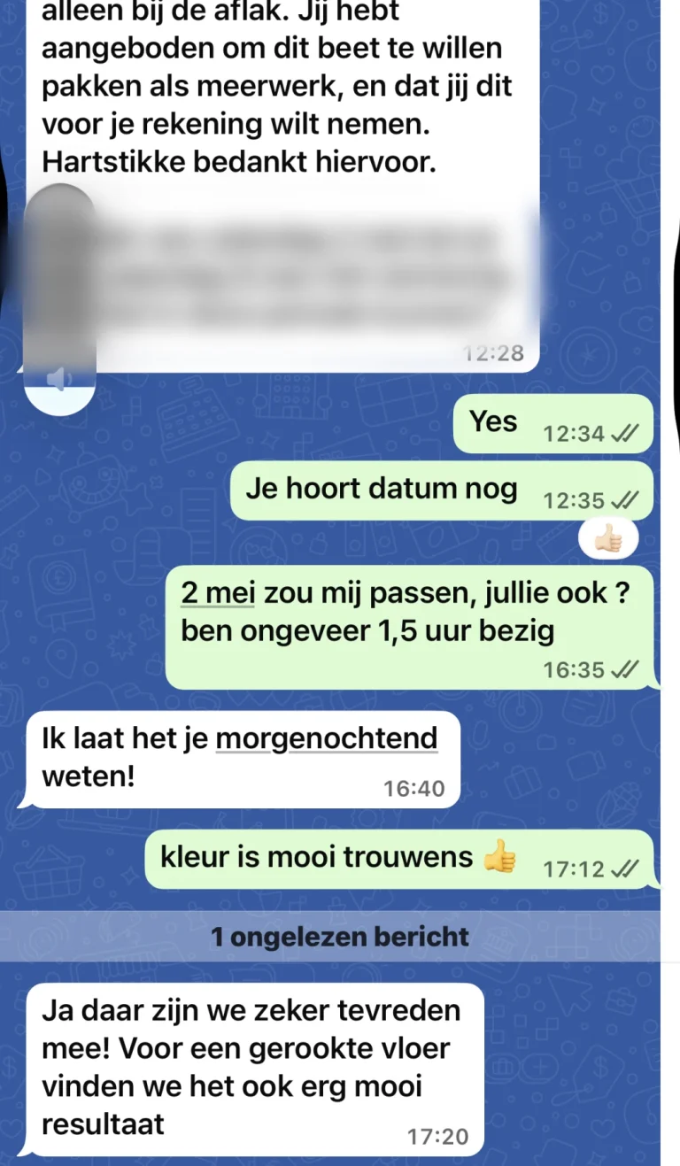 Review uw parketteur vloer gerookt