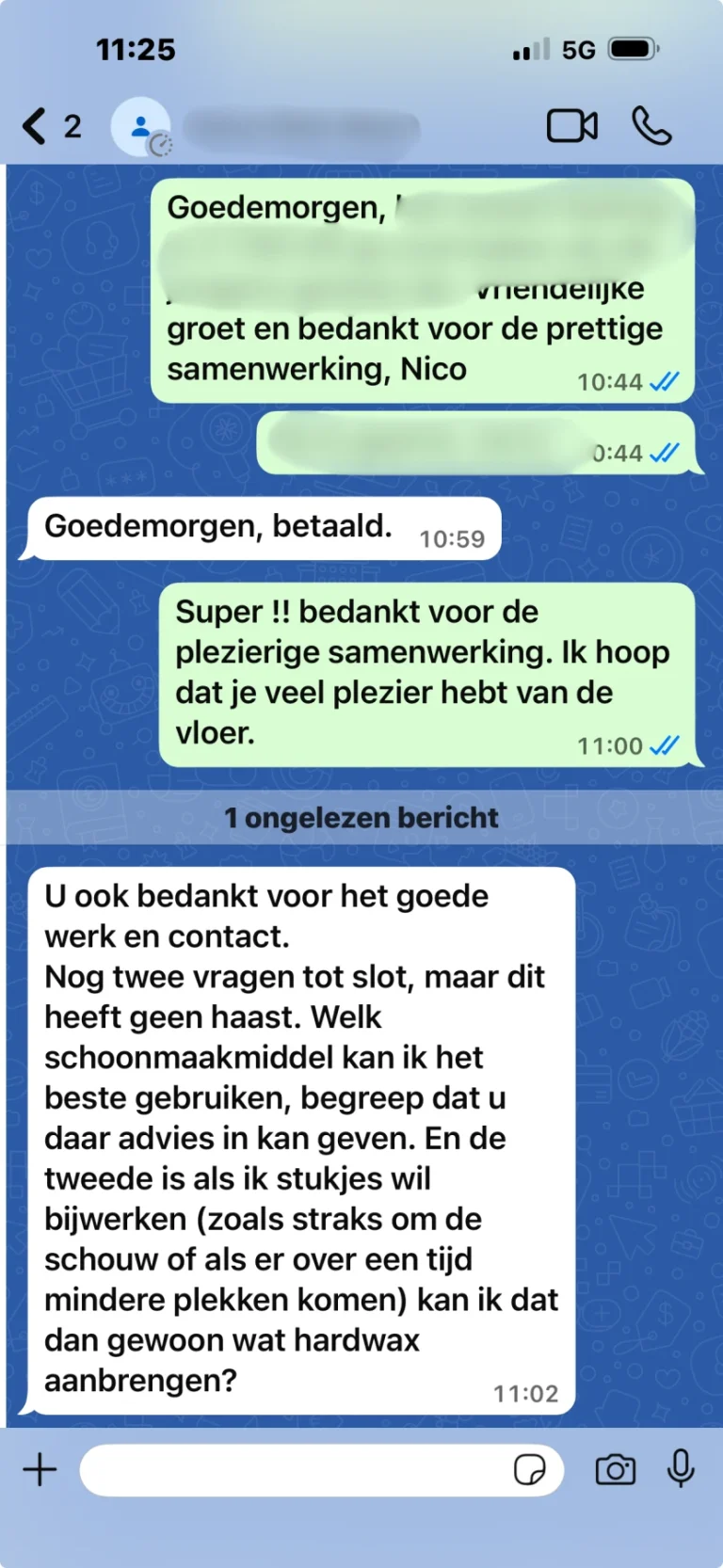 Mooie vloer, goed werk geleverd