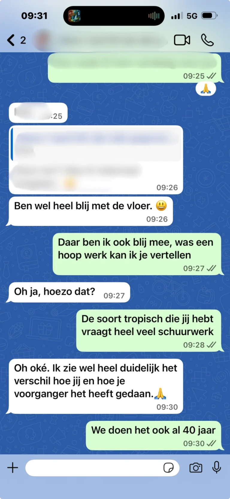 Nog steeds heel erg blij met de vloer